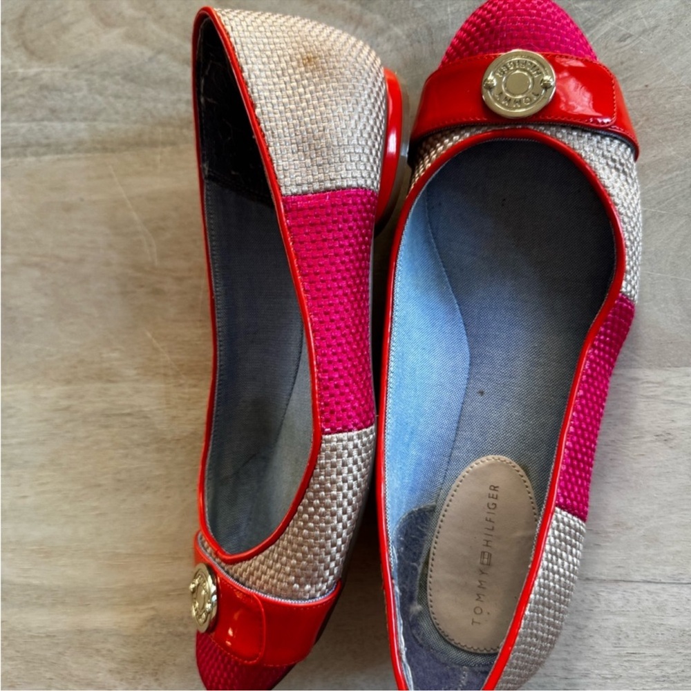 Tommy Hilfiger Pink and Orange Ballet Flats - Picture 6 of 7